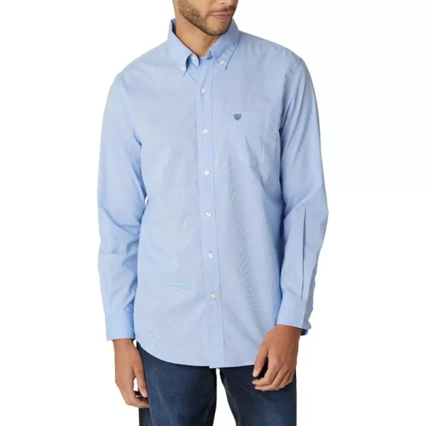 Chaps Men's Button Down Shirt - Long Sleeve Collared Shirt for Men: Wrinkle-Resistant, Sustainable 