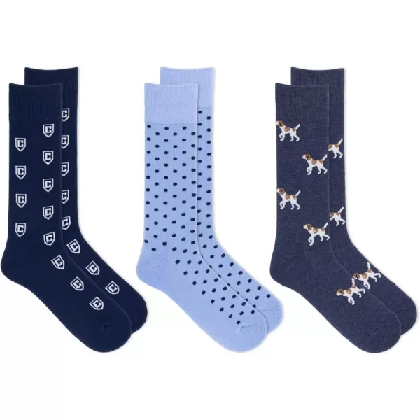 Chaps Men's Casual Dress Cushioned Crew Socks-3 Pair Pack-Classic Fashion Designs