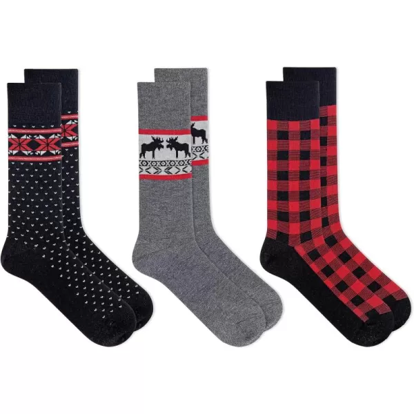 Chaps Men's Casual Dress Cushioned Crew Socks-3 Pair Pack-Classic Fashion Designs