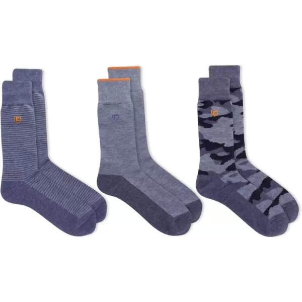 Chaps Men's Casual Dress Cushioned Crew Socks-3 Pair Pack-Classic Fashion Designs)