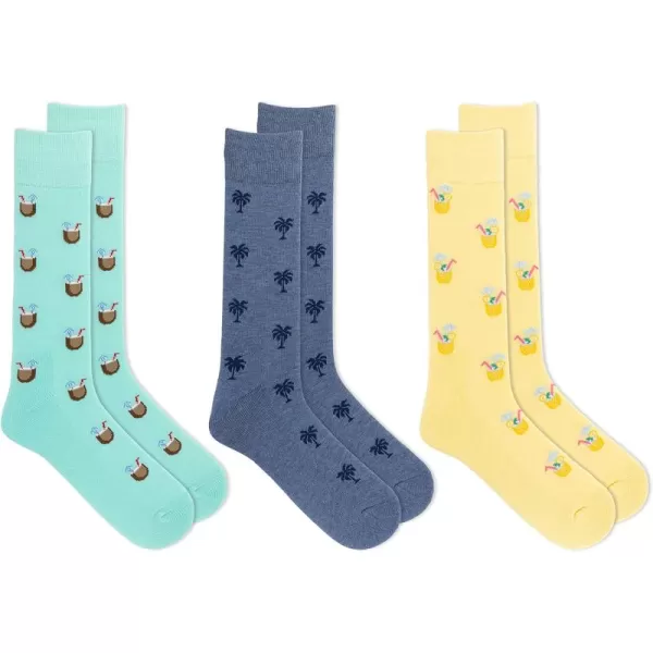 Chaps Men's Casual Fashion Cushioned Crew Socks-3 Pair Pack-Classic Designs with Stretch Blend)