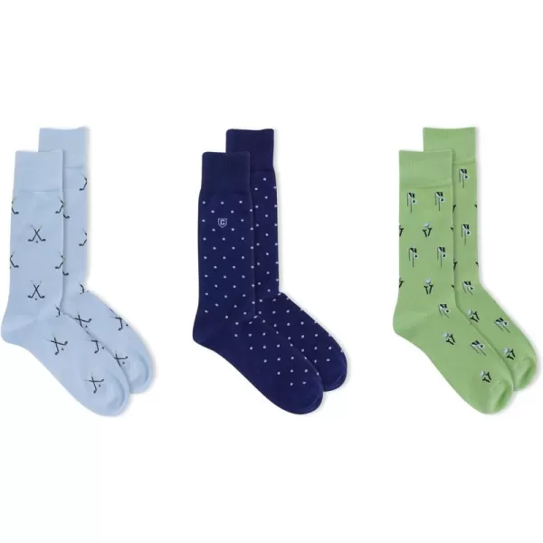 Chaps Men's Casual Fashion Cushioned Crew Socks-3 Pair Pack-Classic Designs with Stretch Blend