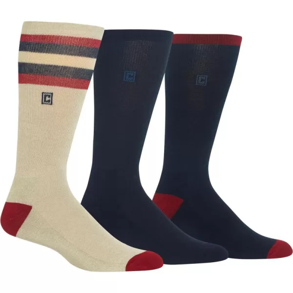 Chaps Men's Casual Flag Stripe Crew Socks - 3 Pair Pack)