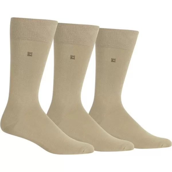 Chaps Men's Classic Dress Crew Socks-3 Pair Pack-Pattern and Solid Color Designs)