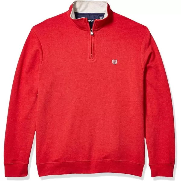 Chaps Men's Classic Fit Textured Quarter Zip Sweater