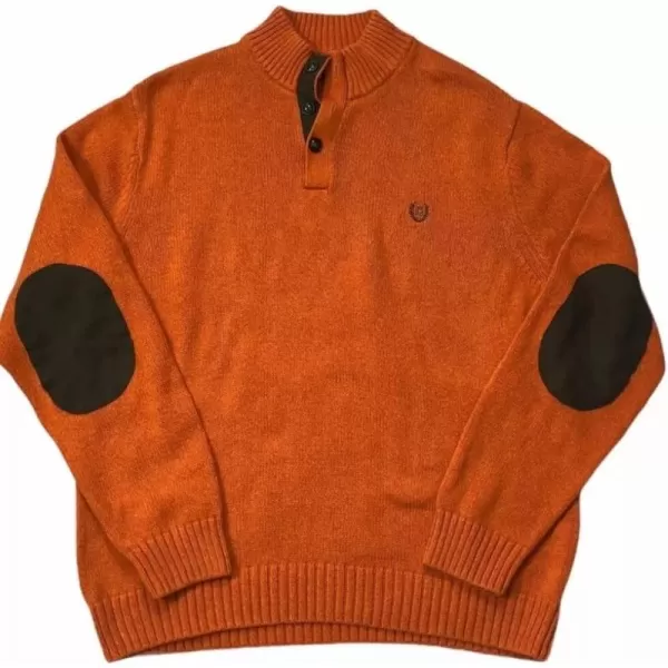Chaps Men's Classic Fit Twist Button Mock Sweater