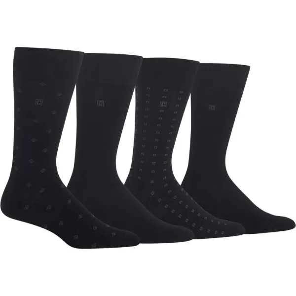 Chaps Men's Diamond Dress Crew Socks - 4 Pair Pack