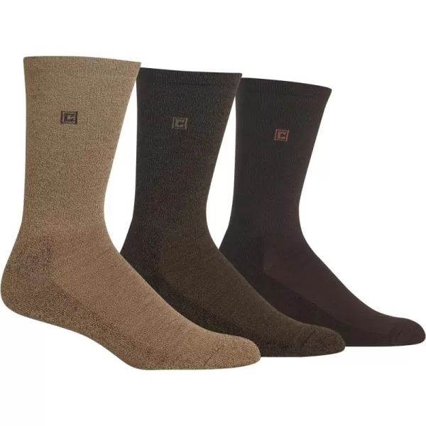 Chaps Men's Dress Crew Socks - 3 Pair Pack - Assorted Solid Color and True Rib