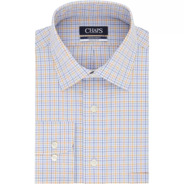 Chaps Men's Dress Shirt Regular Fit Stretch Check
