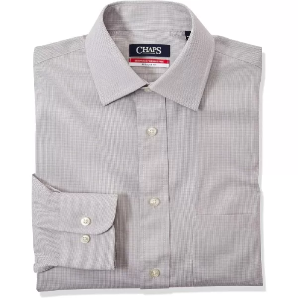 Chaps Men's Dress Shirts Regular Fit Check Spread Collar