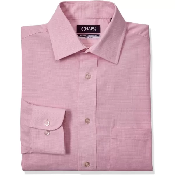 Chaps Men's Dress Shirts Regular Fit Check Spread Collar