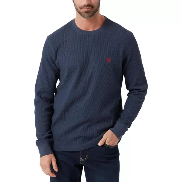 Chaps Men's Long Sleeve Shirt - Casual Thermal Crewneck Shirt - Waffle Knit Shirt for Men 