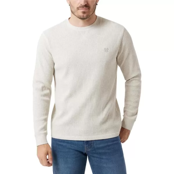 Chaps Men's Long Sleeve Shirt - Casual Thermal Crewneck Shirt - Waffle Knit Shirt for Men 
