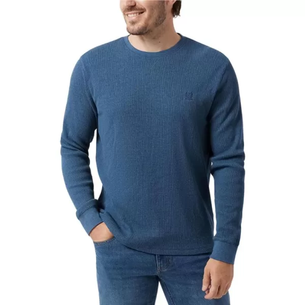 Chaps Men's Long Sleeve Shirt - Casual Thermal Crewneck Shirt - Waffle Knit Shirt for Men 