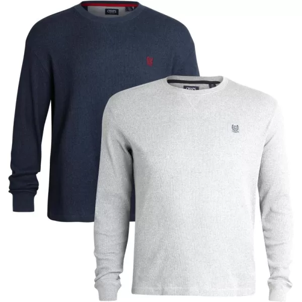 Chaps Men's Long Sleeve Shirt – 2 Pack Casual Thermal Crewneck Shirt - Waffle Knit Shirt for Men 
