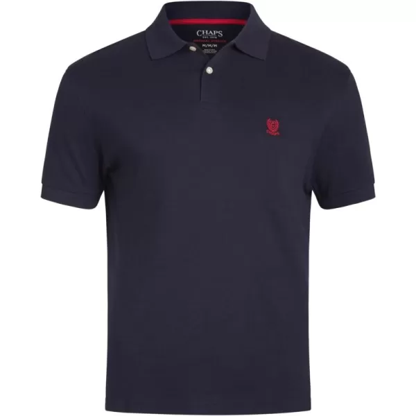 Chaps Men's Polo Shirt - Classic Fit Short Sleeve 2-Button Double Knit Cotton Polo Shirt 