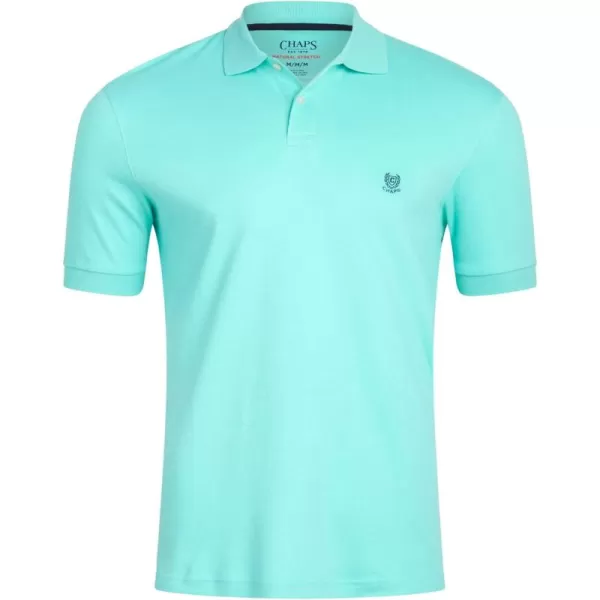 Chaps Men's Polo Shirt - Classic Fit Short Sleeve 2-Button Double Knit Cotton Polo Shirt 