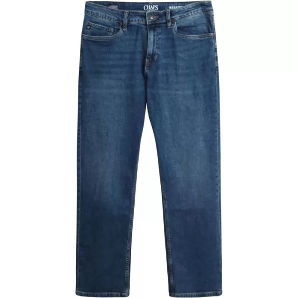Chaps Men's Relaxed Fit Jeans - Straight Leg Stretch Comfort Denim Jeans for Men