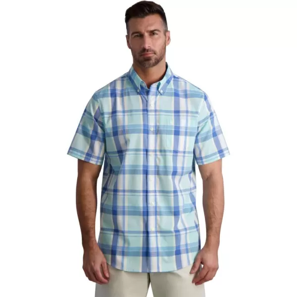 Chaps Men's Shirt - Classic Fit Short Sleeve Button Down Collared Shirt 