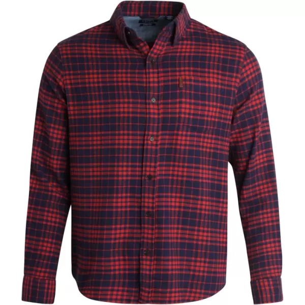 Chaps Men's Shirt - Comfort Stretch Button Down Flannel Shirt - Long Sleeve Heavyweight Plaid Shirt for Men 