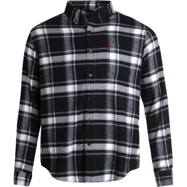 Chaps Men's Shirt - Comfort Stretch Button Down Flannel Shirt - Long Sleeve Heavyweight Plaid Shirt for Men 