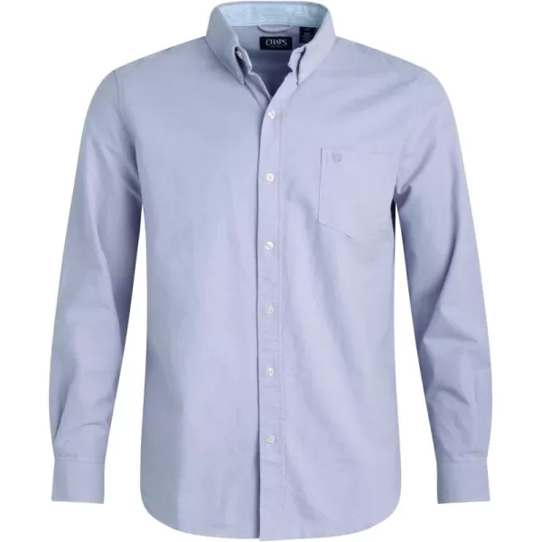Chaps Men's Shirt - Relaxed Fit Comfort Stretch Button Down Oxford Shirt - Causal Long Sleeve Cotton Shirt for Men 
