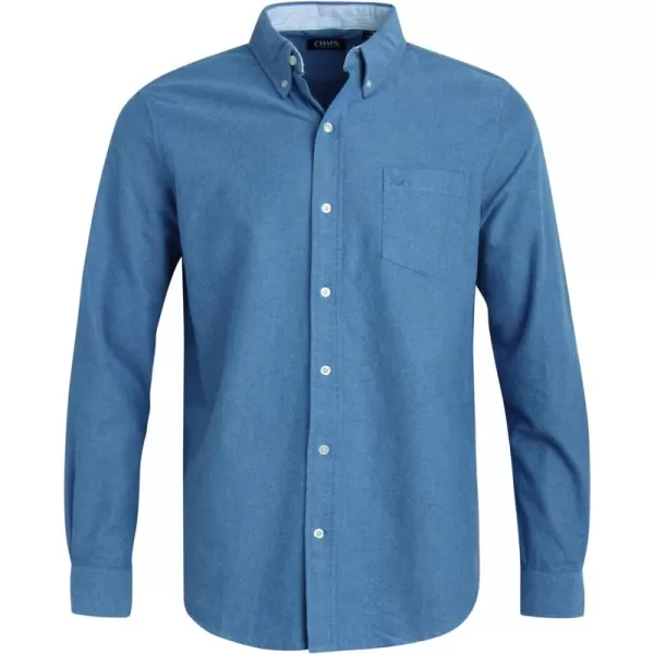 Chaps Men's Shirt - Relaxed Fit Comfort Stretch Button Down Oxford Shirt - Causal Long Sleeve Cotton Shirt for Men 