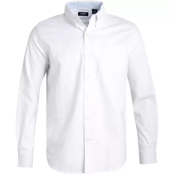 Chaps Men's Shirt - Relaxed Fit Comfort Stretch Button Down Oxford Shirt - Causal Long Sleeve Cotton Shirt for Men 