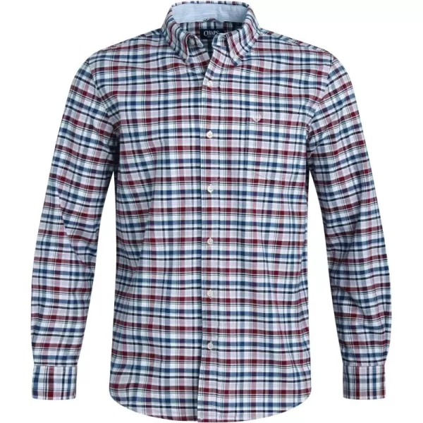 Chaps Men's Shirt - Relaxed Fit Comfort Stretch Button Down Oxford Shirt - Causal Long Sleeve Cotton Shirt for Men 
