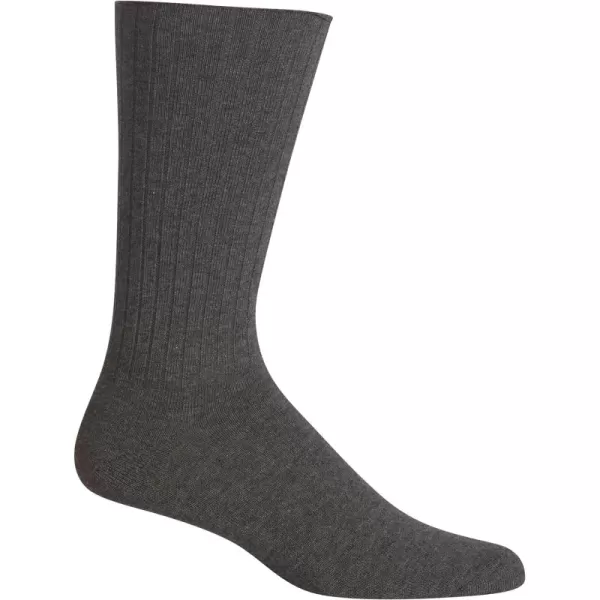 Chaps Men's Solid Color Casual True Rib Crew Socks-1 &amp; 3 Pairs-Cotton Comfort and Breathable Mesh