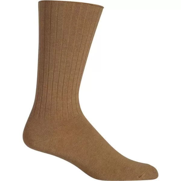 Chaps Men's Solid Color Casual True Rib Crew Socks-1 &amp; 3 Pairs-Cotton Comfort and Breathable Mesh