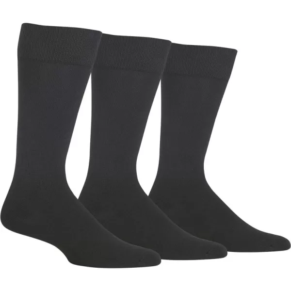 Chaps Men's Super Soft Dress Crew Socks-3 Pair Pack-Patterns and Textures