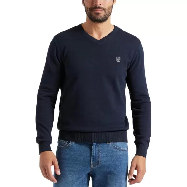 Chaps Men's Sweater - 100% Cotton Lightweight Long Sleeve V-Neck Pullover - Classic Fit Casual Sweater for Men 