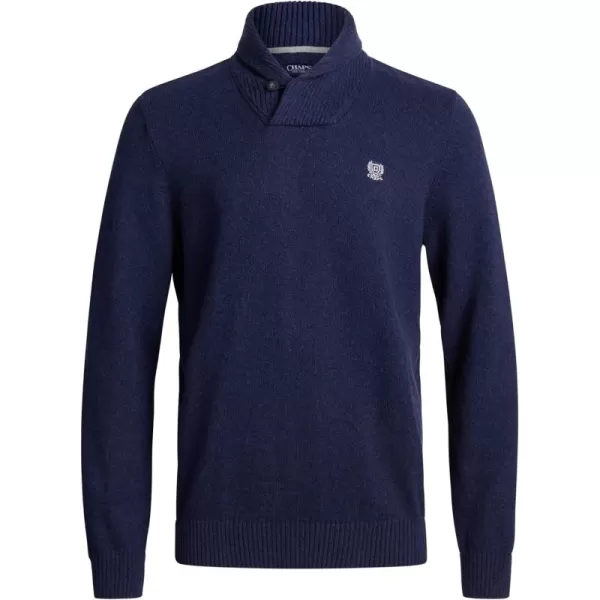 Chaps Men's Sweater – Midweight Cotton Pullover Sweater with Twist Shawl Collar 