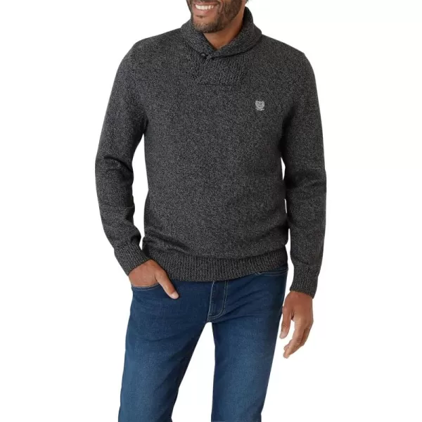 Chaps Men's Sweater – Midweight Cotton Pullover Sweater with Twist Shawl Collar 