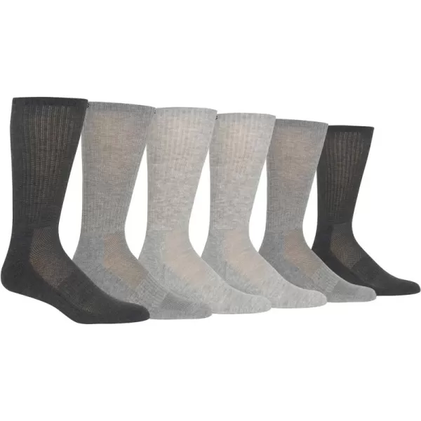 Chaps Sport Cushioned Repreve Athletic Socks-6 Pair Pack-Breathable Front Mesh and Arch Support, Men's Shoe Size: 6-12
