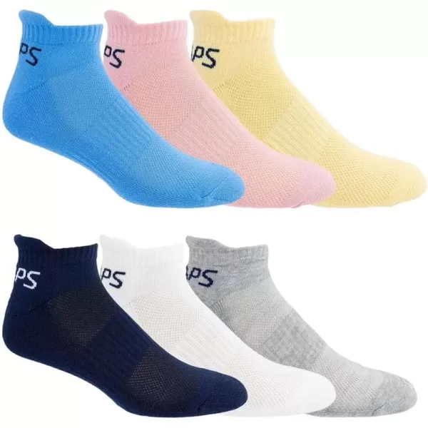 Chaps Sport Cushioned Repreve Athletic Socks-6 Pair Pack-Breathable Front Mesh and Arch Support, Men's Shoe Size: 6-12)