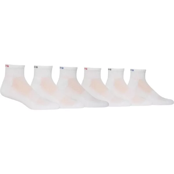 Chaps Sport Cushioned Repreve Athletic Socks-6 Pair Pack-Breathable Front Mesh and Arch Support, Men's Shoe Size: 6-12