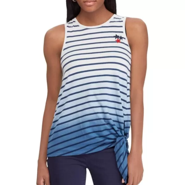 Chaps Women's Flag Lake Knot-Front Tank Top