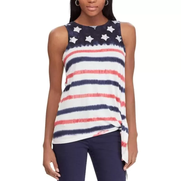 Chaps Women's Flag Lake Knot-Front Tank Top