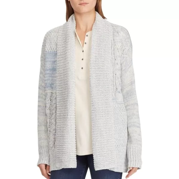 Chaps Women's Open-Front Patchwork Cardigan