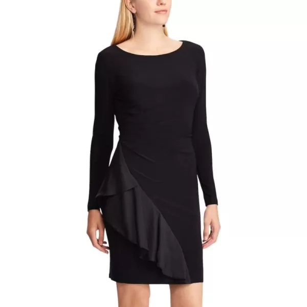 Chaps Women's Radley Combo Ruffle Sheath Dress