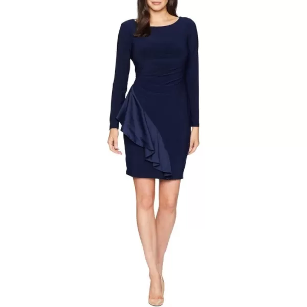 Chaps Women's Radley Combo Ruffle Sheath Dress