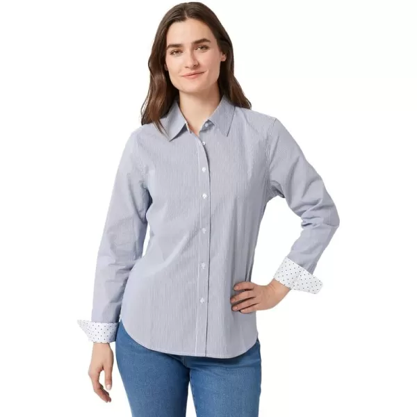 Chaps Women's Shirt - Classic Fit Button Down Long Sleeve Shirt - Wrinkle Resistant Casual Blouse for Women 