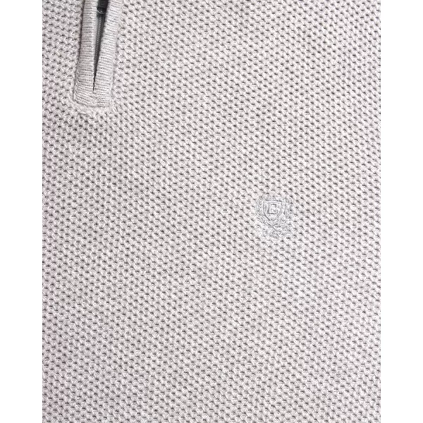Chaps Men's Pullover Sweater - Classic Fit 100% Cotton Quarter Zip - Honey Comb Mock Neck Sweater for Men 