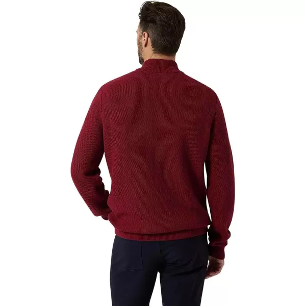 Chaps Men's Pullover Sweater - Classic Fit 100% Cotton Quarter Zip - Honey Comb Mock Neck Sweater for Men 
