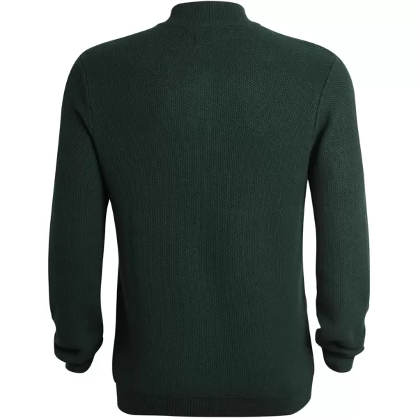 Chaps Men's Pullover Sweater - Classic Fit 100% Cotton Quarter Zip - Honey Comb Mock Neck Sweater for Men 