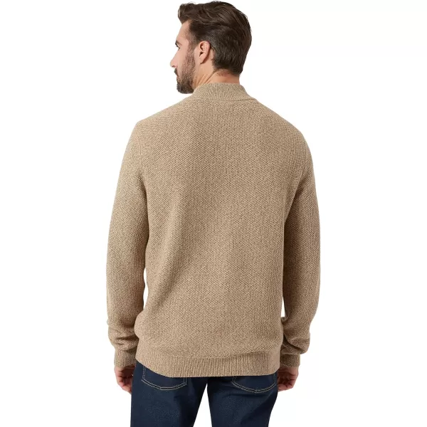 Chaps Men's Pullover Sweater - Classic Fit 100% Cotton Quarter Zip - Honey Comb Mock Neck Sweater for Men 
