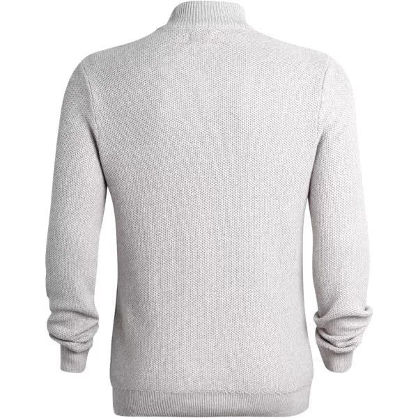 Chaps Men's Pullover Sweater - Classic Fit 100% Cotton Quarter Zip - Honey Comb Mock Neck Sweater for Men 