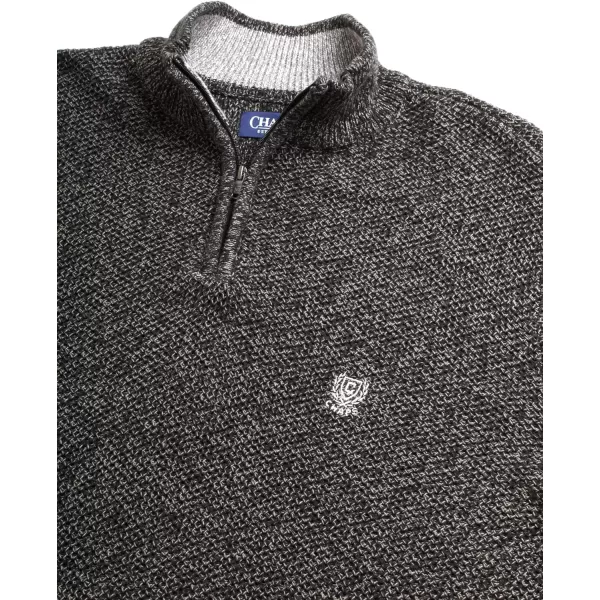 Chaps Men's Pullover Sweater - Classic Fit 100% Cotton Quarter Zip - Honey Comb Mock Neck Sweater for Men 